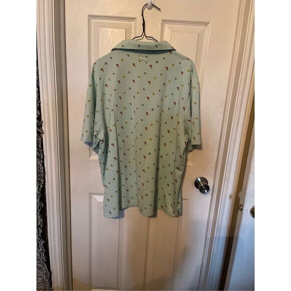 Arnold Palmer Puma Mens Green Lemonade Golf Polo Shirt Size XXL - Picture 13 of 15